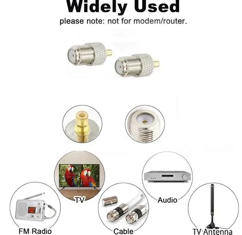 SMB Type Male Pin Straight to F Type Female for RF Coaxial Cable Converter