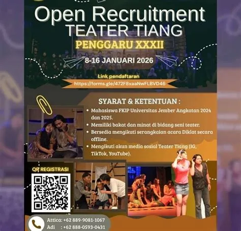 Teater Tiang FKIP Universitas Jember Buka Open Recruitment Penggaru ...