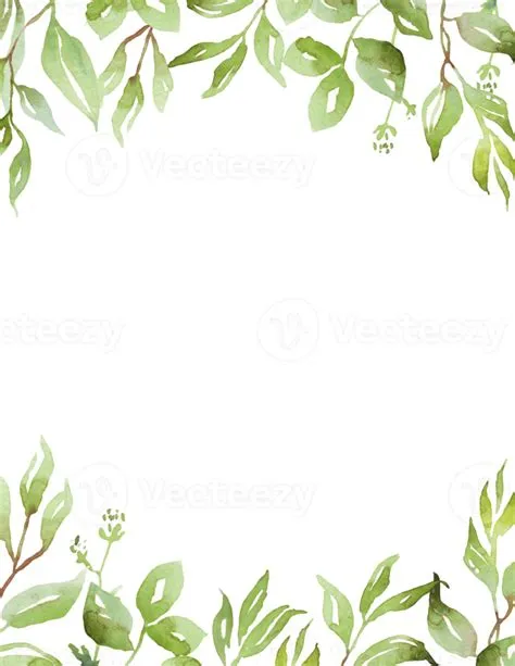 Watercolor greenery frame 22157111 PNG