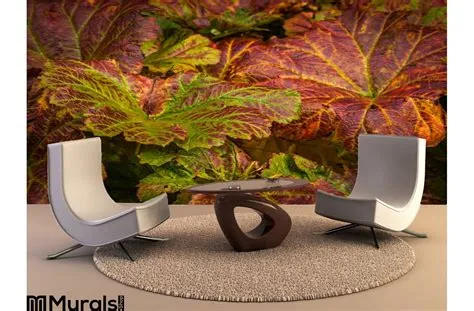 Heuchera Leaves Autumn Wall Mural