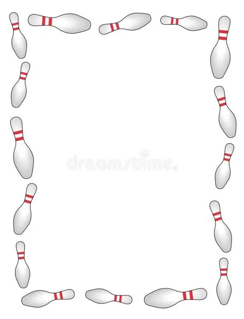 Bowling Pins Border Frame