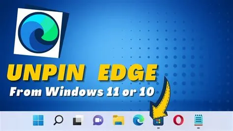 How to Unpin/Pin Microsoft Edge from Taskbar Windows 11 - YouTube