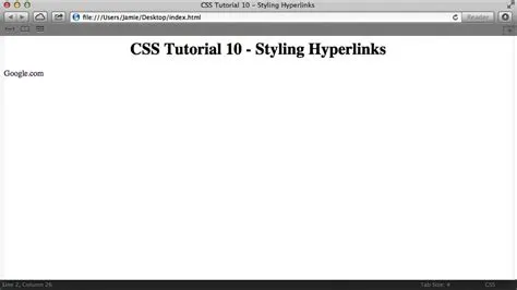 CSS Tutorial 10 - Styling Hyperlinks - YouTube