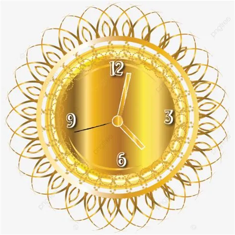 Gambar Jam Dinding Emas Kreatif, Jam Dinding, Jam Emas, Desain Emas PNG ...