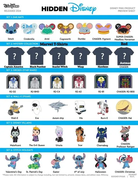 2024 Pins | Hidden Mickey Disney Pin & Medallion Collection