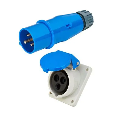 16A Industrial Plug and Socket, 3 Pin, IP44 - Peaco Support