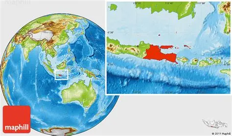Physical Location Map of East Java