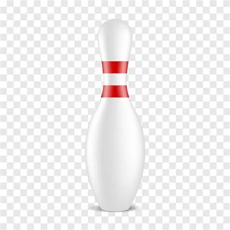 Premium Vector | White bowling pin with red stripes on a transparent ...