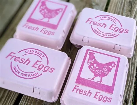 Pink Vintage/square Egg Cartons Color Printed Custom Design - Etsy UK
