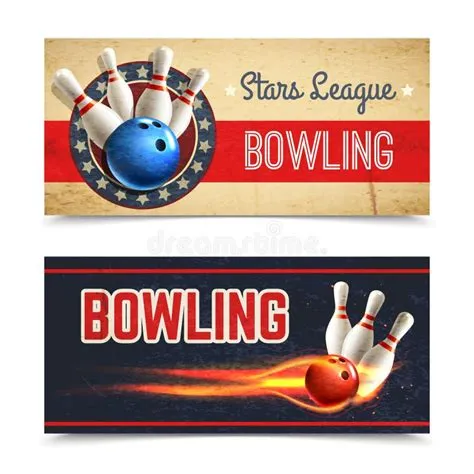 Bowling Banner Set stock vector. Illustration of ball - 210423353