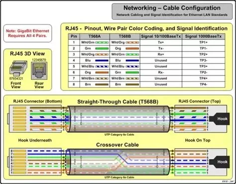 RJ45 pin layout | 코딩, 통신, 배우기