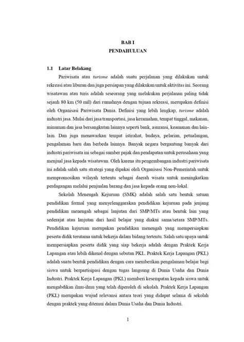 11 Contoh Latar Belakang PKL SMK dan Mahasiswa Berbagai Jurusan