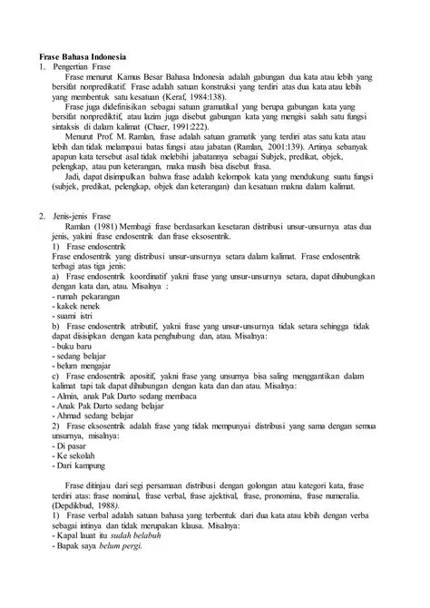 Frase bahasa indonesia | DOCX