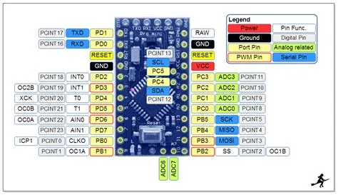 Pro-Mini pinout diagram Arduino Projects, Microcontrollers, Esp, Model ...
