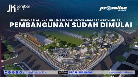 Renovasi Alun-Alun Jember Digelontor Anggaran Rp24 Miliar, Pembangunan ...