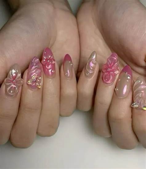 by on ɴᴀɪʟꜱ in 2024 | Hippie nails, Cute nails, Cute acrylic nails