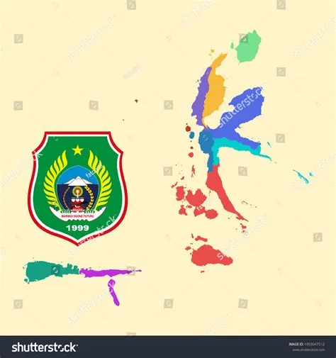 Colored Map Logo Maluku Utara North 库存矢量图（免版税）1993047512 | Shutterstock