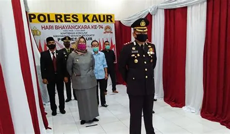 HUT Bhayangkara ke-74, Polres Kaur Ikuti Upacara Secara Virtual - Go ...