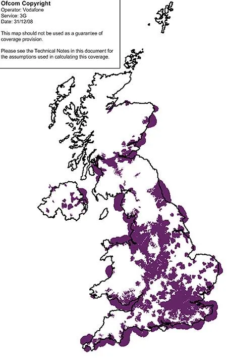 Vodafone 3G mobile internet coverage map | This is Money