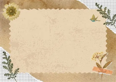 Brown White Aesthetic Scrapbook Blank Document Border - Templates … in ...