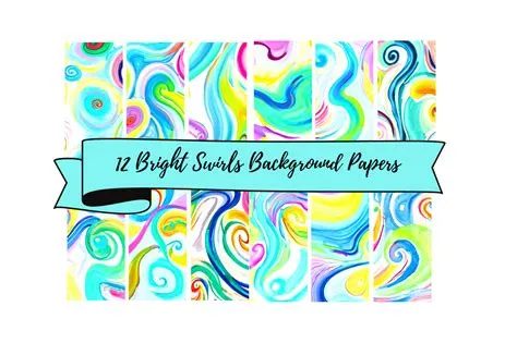 Bright Swirl Easter Spring Backgrounds Graphic by Scrapbook Attic ...