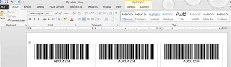 Code 39 barcodes in Word : Azalea Software