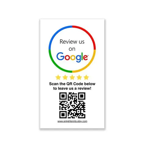 Google Review Card | Google Review QR Code Cards | Google Review Sign ...