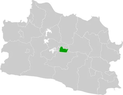 Image: Map of West Java highlighting Bandung City