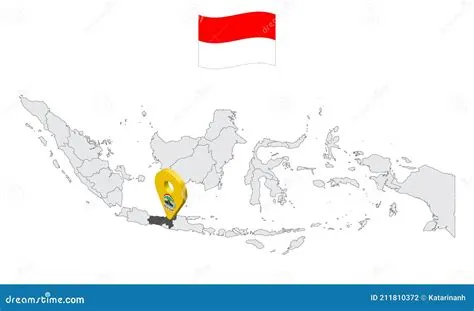 Location of Province Central Java on Map Indonesia. 3d Central Java ...