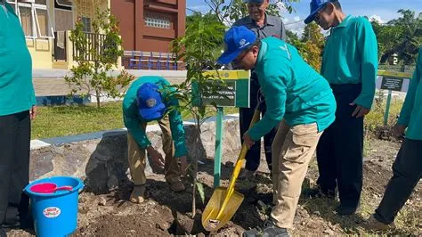 Unmuh Jember dan Dinas Kehutanan Tanam 800 Bibit Pohon di Area Rusunawa ...