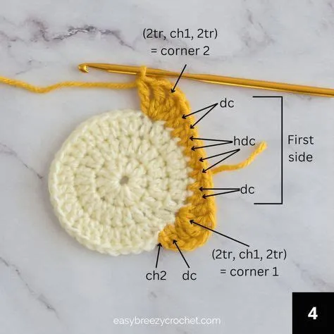 Circle To Square Granny Square | Easy Breezy Crochet in 2025 | Crochet ...