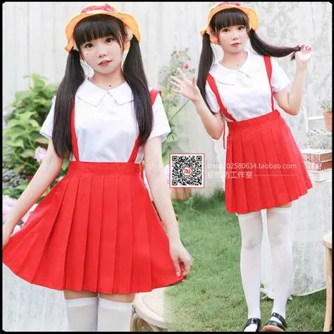 日本经典动漫樱桃小丸子小玉cosplay服装 JK学生装校服日常短袖_虎窝淘