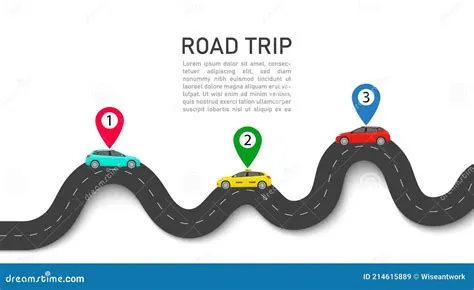 Highway Roadmap With Pins. Car Road Direction, Gps Route Pin Road Trip ...