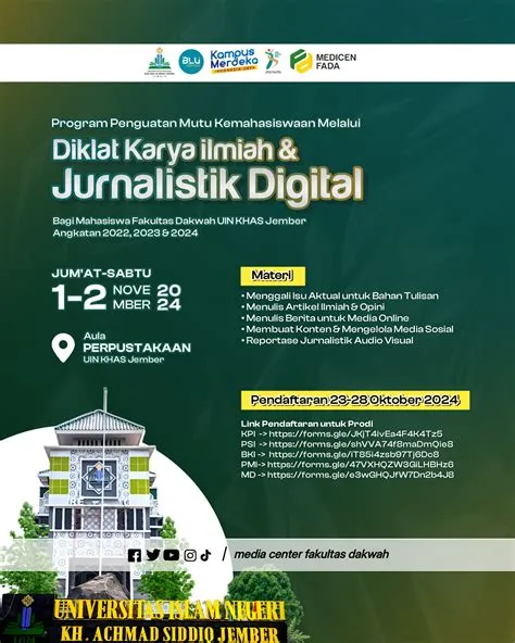 Gratis! Buruan Daftar Diklat Jurnalistik Digital | Fakultas Dakwah ...