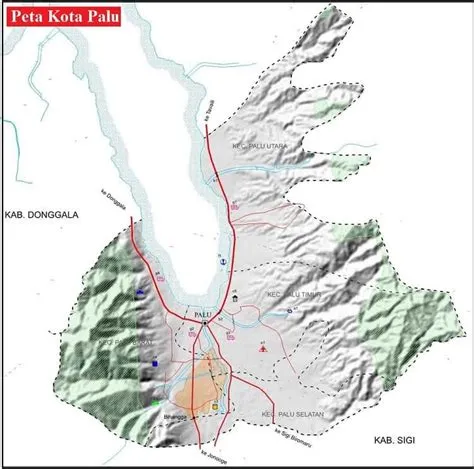 Peta Kota Palu Sulawesi Tengah Lengkap dan Terbaru
