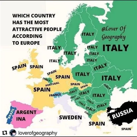 Which country has the most Attractive People according to Europe in ...