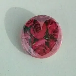 Heart Pins Red and Blue Photo Badge Set - Etsy