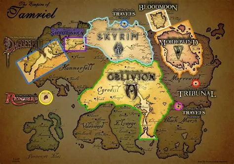Map of tamriel and the locations of each game Elder Scrolls Map, Elder ...