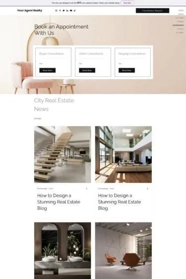 Sleek black real estate website template modern scrolling design luxury ...