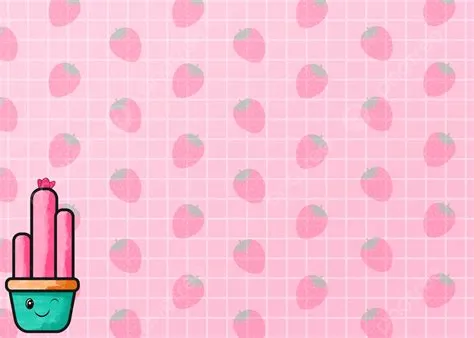 Cute Pink Kawaii Background Strawberry, Kawaii Wallpaper, Cute ...