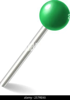 Modern green thumbtack icon. Pinned icon. Editable vector Stock Vector ...