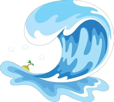 Giant Wave Cartoon