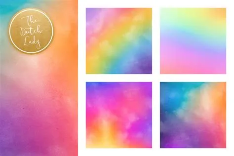 Digital Backgrounds & Papers - Distressed Rainbow Gradients (681987 ...