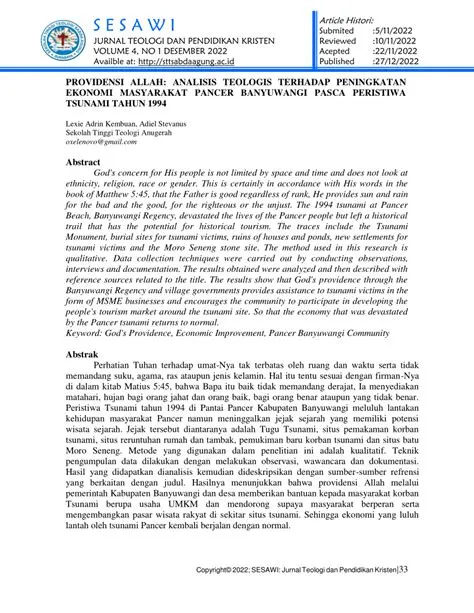 (PDF) PROVIDENSI ALLAH: ANALISIS TEOLOGIS TERHADAP PENINGKATAN EKONOMI ...