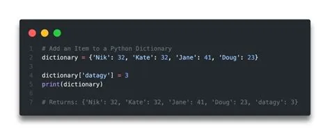 Python: Add Key:Value Pair to Dictionary • datagy