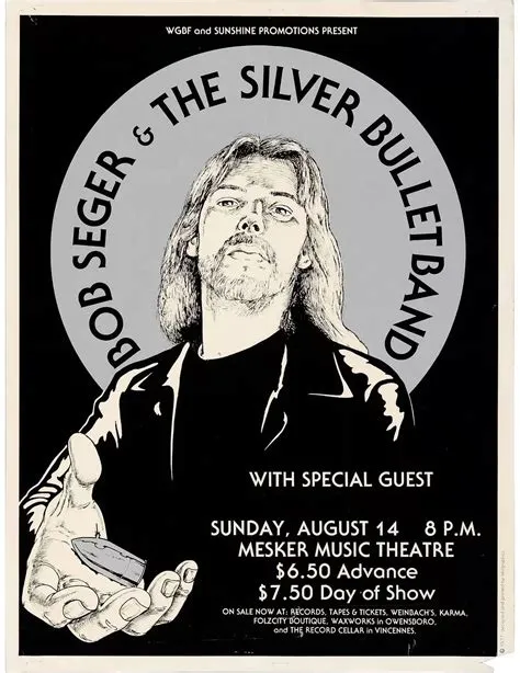1977 BOB SEGER CONCERT POSTER WALL ART PRINT in INDIANA 24 x 36 Inch ...