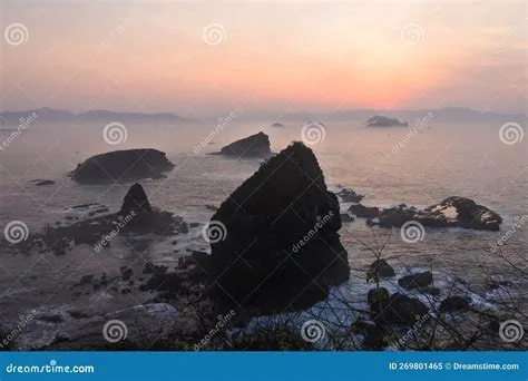 Dramatic Sunset at Papuma Beach in Jember, East Java, Indonesia. Stock ...