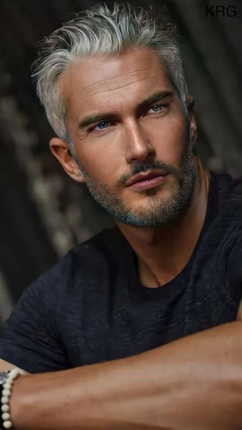 by Scott on Beards | Grey hair men, Older mens hairstyles, Silver ...