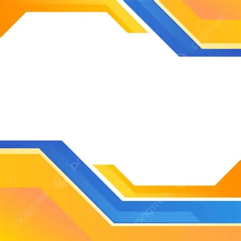 Yellow And Blue Geometric Frame Transparent Background Vector, Yellow ...