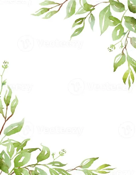 Watercolor greenery frame 22157004 PNG